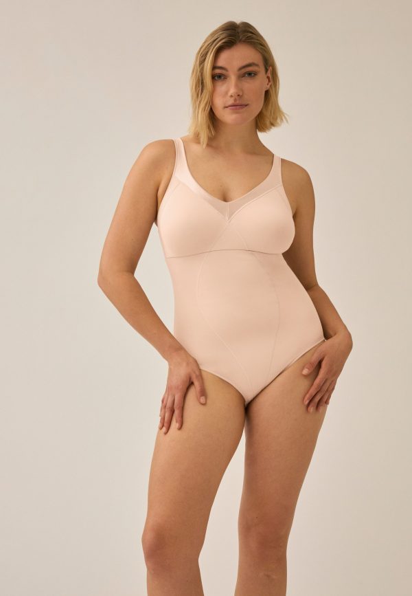 Minimizer Soft-Body mit Glanzband - Light Beige Verkauf – Bild 5