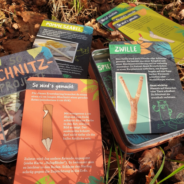50 Schnitz-Projekte - Metallbox mit Karten Zu verkaufen – Bild 4