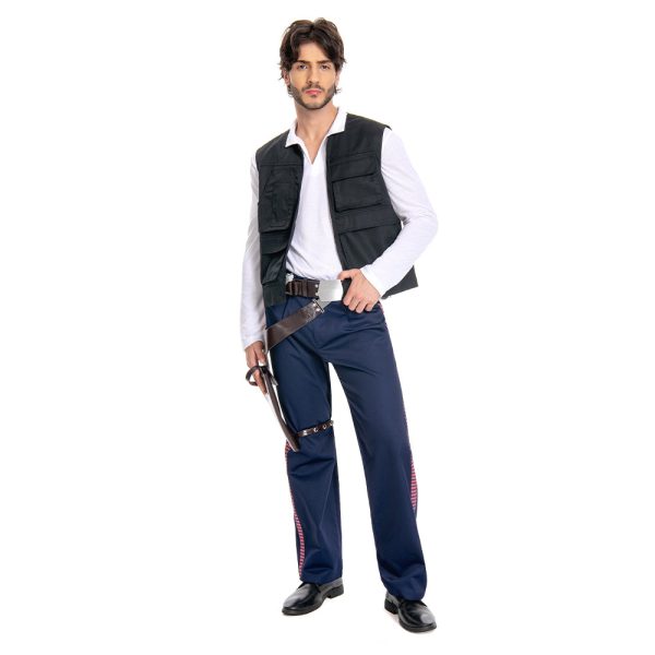 ANH A New Hope Han Solo Cosplay Kostüm Weste Hemd Hose Mode – Bild 4