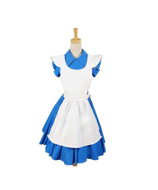 Alice In Wonderland Tim Burton Alice Kleid Cosplay Kostüm Dienstmädchen Kleid Rabatt – Bild 5