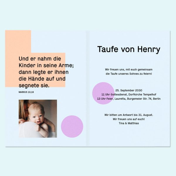 Taufeinladung Dots & Squares Jetzt online – Bild 3