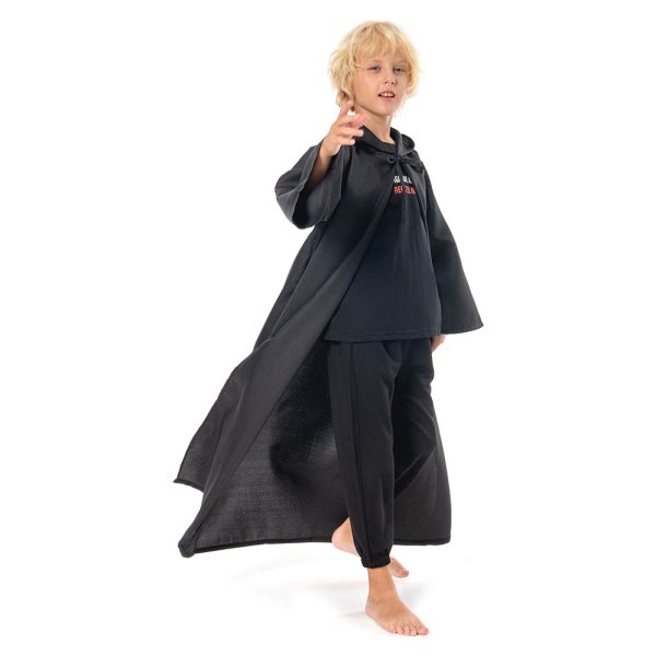 Jungen Kinder Anakin Skywalker Schwarz Mantel Cosplay Kostüm Kind Version Rabatt – Bild 2