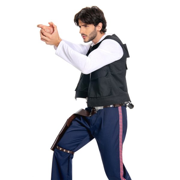 ANH A New Hope Han Solo Cosplay Kostüm Weste Hemd Hose Mode – Bild 5