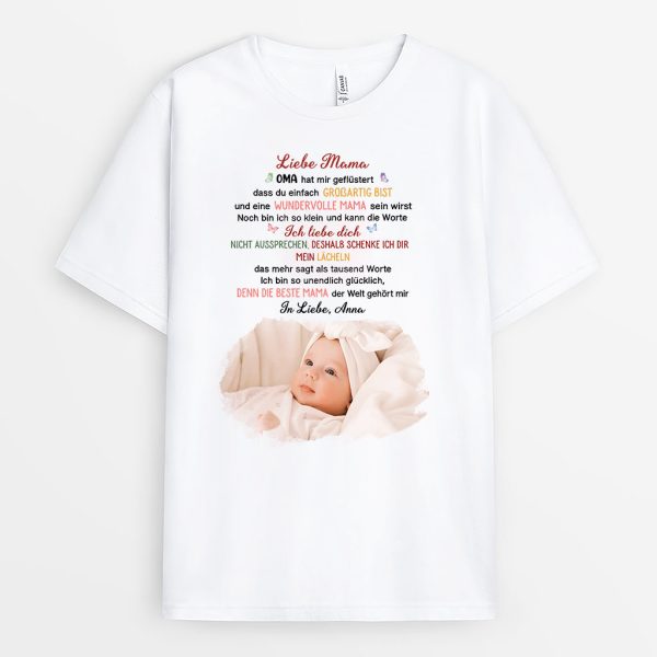 Liebe Mama - Personalisiertes Geschenk | T-Shirt Mama mit Foto Schn?ppchen