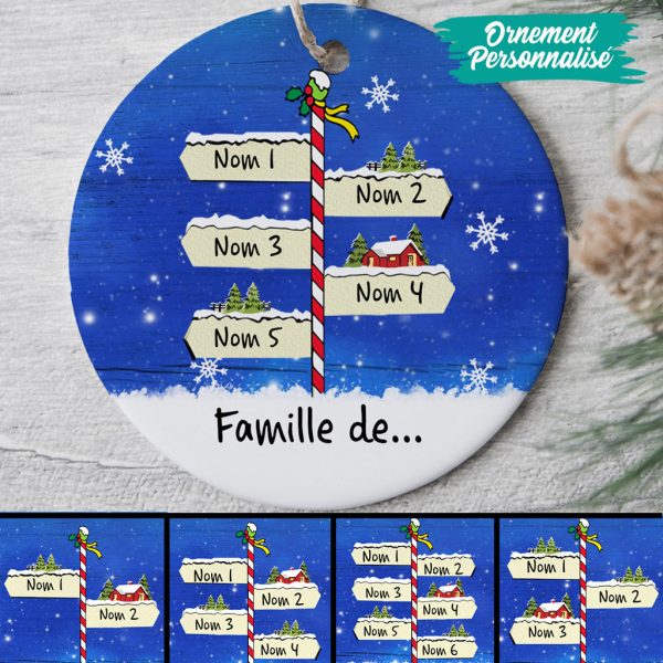 Familie Weihnachtsschild - Personalisierte Geschenke | Ornament für Familie Online-Verkauf – Bild 3