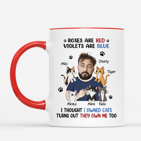 Ich Bin Der Sklave Meiner Katze - Personalisiertes Geschenk | Lustige Katzen Tasse mit Gesicht Online-Verkauf – Bild 2