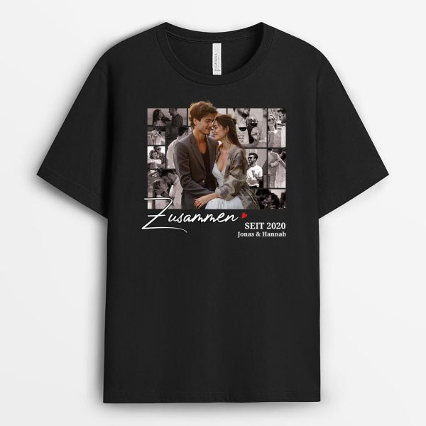 Zusammen Seit - Personalisiertes Geschenk | T-Shirt mit Fotos für Paare Online
