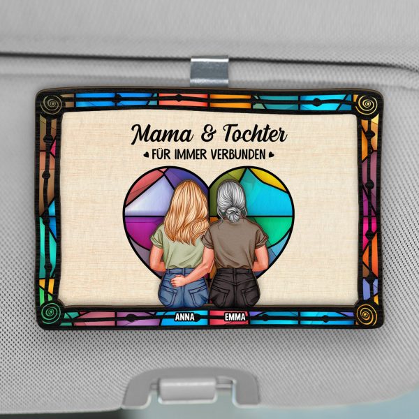 Mama Und Kinder Für Immer Verbunden - Personalisiertes Geschenk | Auto Sonnenblende Clip für Mamas Rabatt