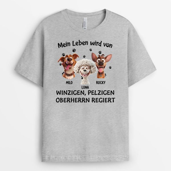 Mein Leben Wird Von Winzigen Pelzigen Oberherren Regiert - Personalisiertes Geschenk | Lustiges T shirt Hund Online – Bild 2