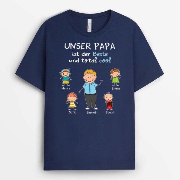 Unsere OMA MAMA Ist Die Beste Und Total Cool -  Personalisiertes Geschenk | T-Shirt für Damen Online – Bild 2