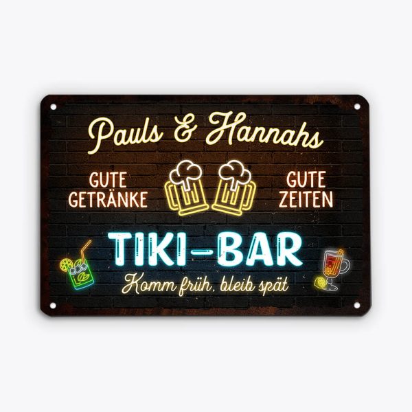 Gute Getränke Gute Zeiten - Personalisiertes Geschenk | Türschild für Paare Online-Schn?ppchen – Bild 2