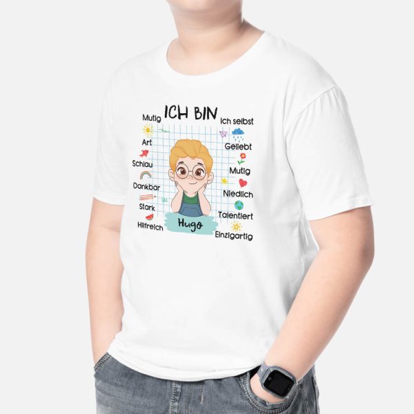 Ich Bin - Personalisiertes Geschenk | T-shirt für Kinder Verkauf – Bild 2