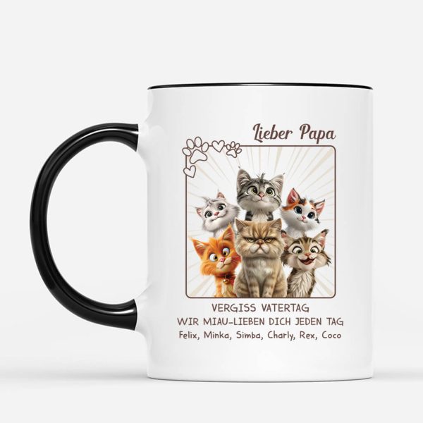 Wir Miau-lieben Dich Jeden Tag 3D - Personalisiertes Geschenk | Tasse für Katzenliebhaber Schn?ppchen – Bild 2