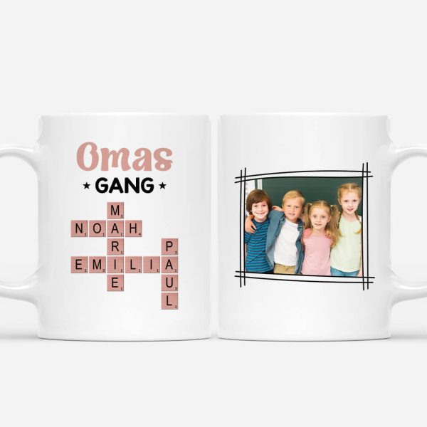 Omas Gang - Personalisierte Geschenke | Kreuzworträtsel Tasse für Oma Mode