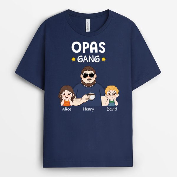 Papas Opas Bande - Personalisiertes Geschenk | T-Shirt für Männer Verkauf – Bild 2
