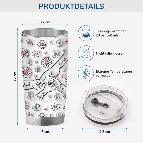 3D Inflated Effekt Oma Und Enkel - Personalisiertes Geschenk | Thermobecher 20oz für Omas Online – Bild 3