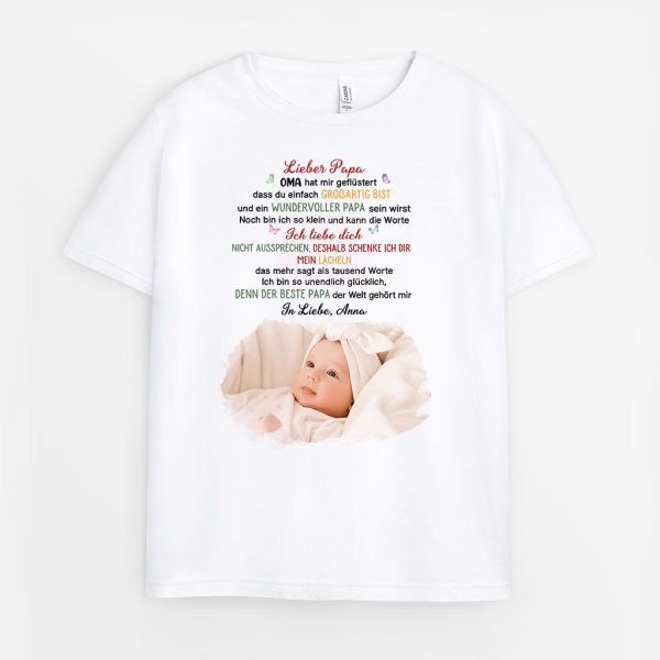 Liebe Mama - Personalisiertes Geschenk | T-Shirt Baby Kinder mit Foto Rabatt – Bild 2
