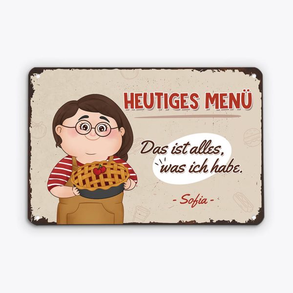 Heutiges Menü - Personalisiertes Geschenk | Türschild für Omas Mode – Bild 2