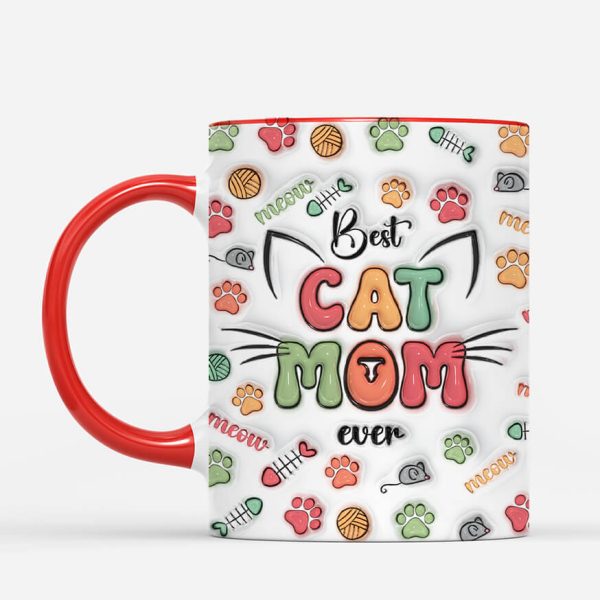 [3D-Druck-Effekt] Beste Katzenmama Aller Zeiten - Personalisiertes Geschenk | Katzen Tasse mit Foto Verkauf – Bild 2