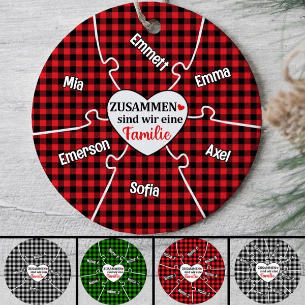 Familie Weihnachten - Personalisierte Geschenke | Ornament für Familie Im Angebot