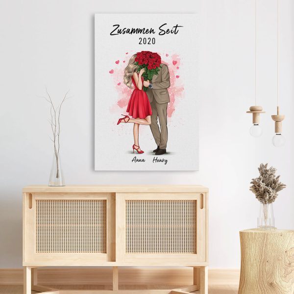 Zusammen Seit - Personalisiertes Geschenk | Romantische Leinwand für Paare zum Jahrestag Jetzt online – Bild 3