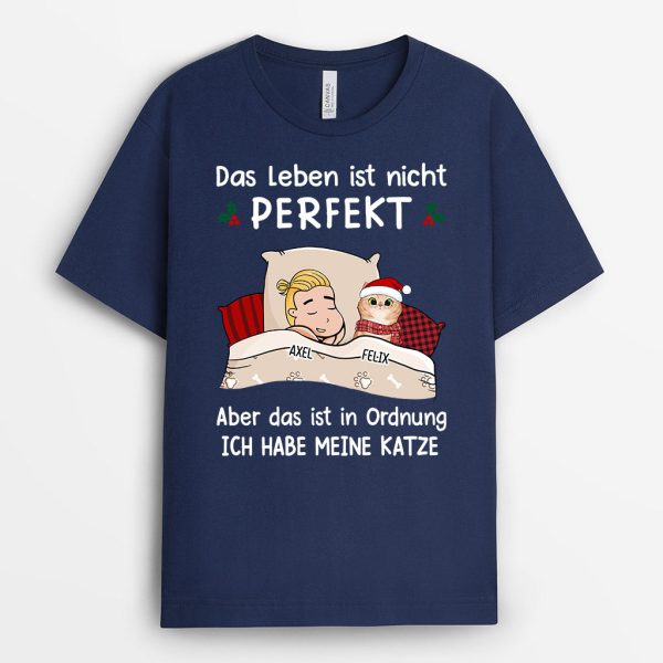 Ich Habe Meine Katze - Personalisierte Geschenke | T-Shirt für Katzenbesitzer Weihnachten Im Angebot – Bild 2