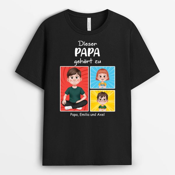 Diese Mama Gehört Zu - Personalisiertes Geschenk | Mama T-Shirt Cartoon Mode – Bild 2