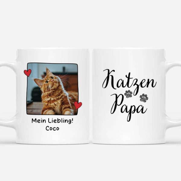 Katzenpapa - Personalisiertes Geschenk | Tasse mit Foto für Katzenliebhaber Angebot