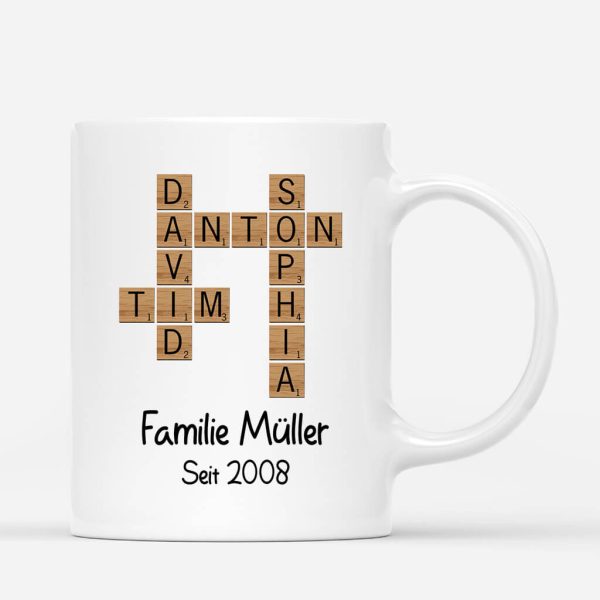 Familie Ein Bisschen Verrückt Ein Bisschen Laut Eine Ganze Menge Liebe Kreuzworträtsel - Personalisiertes Geschenk | Tasse für die Familie Schn?ppchen – Bild 2