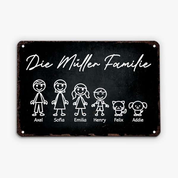 Die Familie - Personalisiertes Geschenk | Türschild für die Familie Online-Schn?ppchen