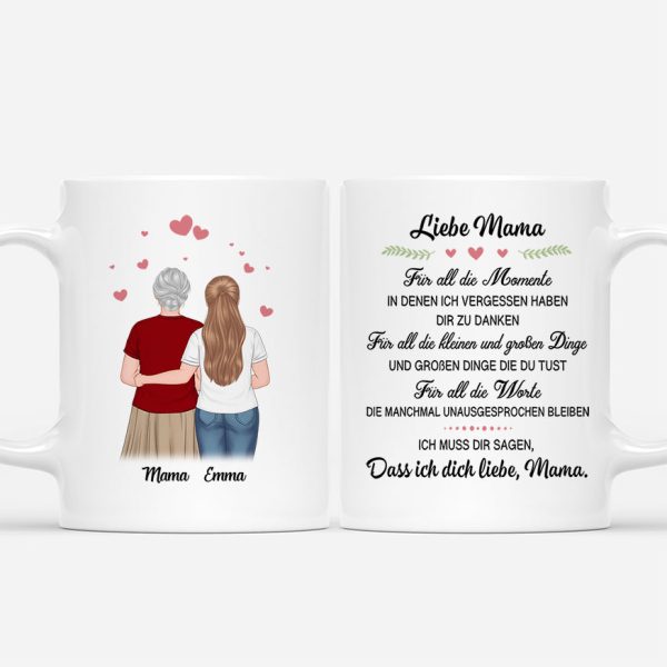 Ein Dank An Mama - Personalisiertes Geschenk | Tasse Mama Rabatt