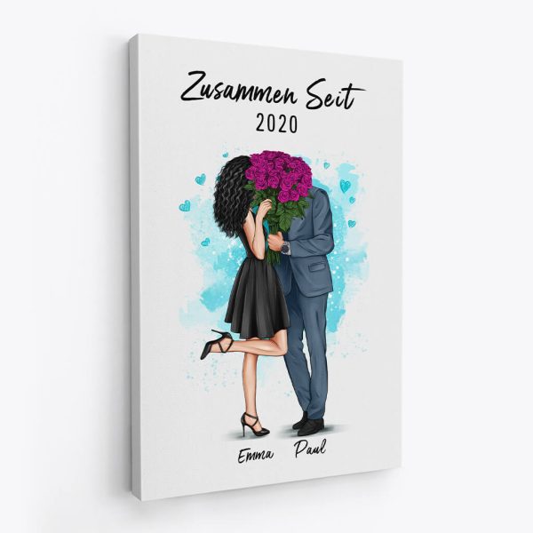 Zusammen Seit - Personalisiertes Geschenk | Romantische Leinwand für Paare zum Jahrestag Jetzt online – Bild 2