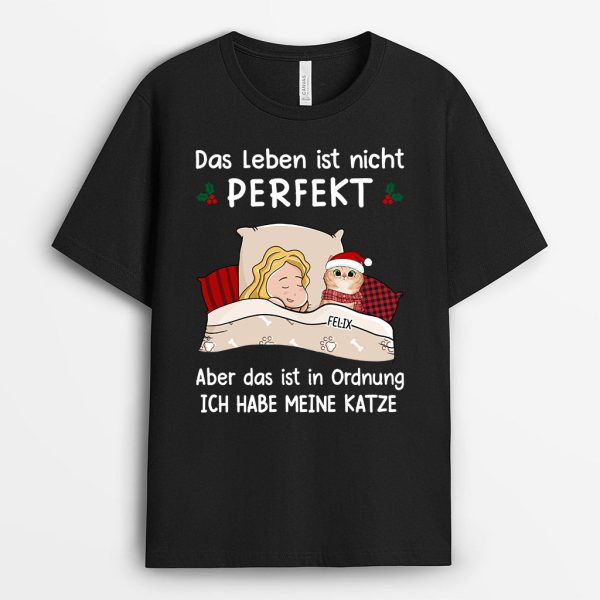 Ich Habe Meine Katze - Personalisierte Geschenke | T-Shirt für Katzenbesitzer Weihnachten Im Angebot