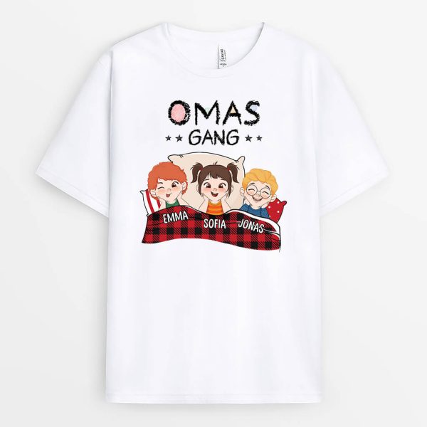 Omas Mamas Bande Im Bett - Personalisiertes Geschenk | T-shirt für Damen Schn?ppchen