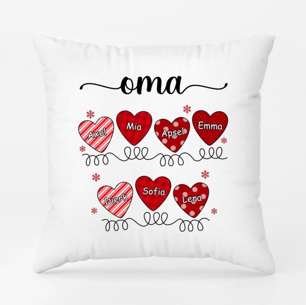 Mama Oma Herzen - Personalisierte Geschenke | Kissen für Mama Oma Weihnachten Online-Verkauf